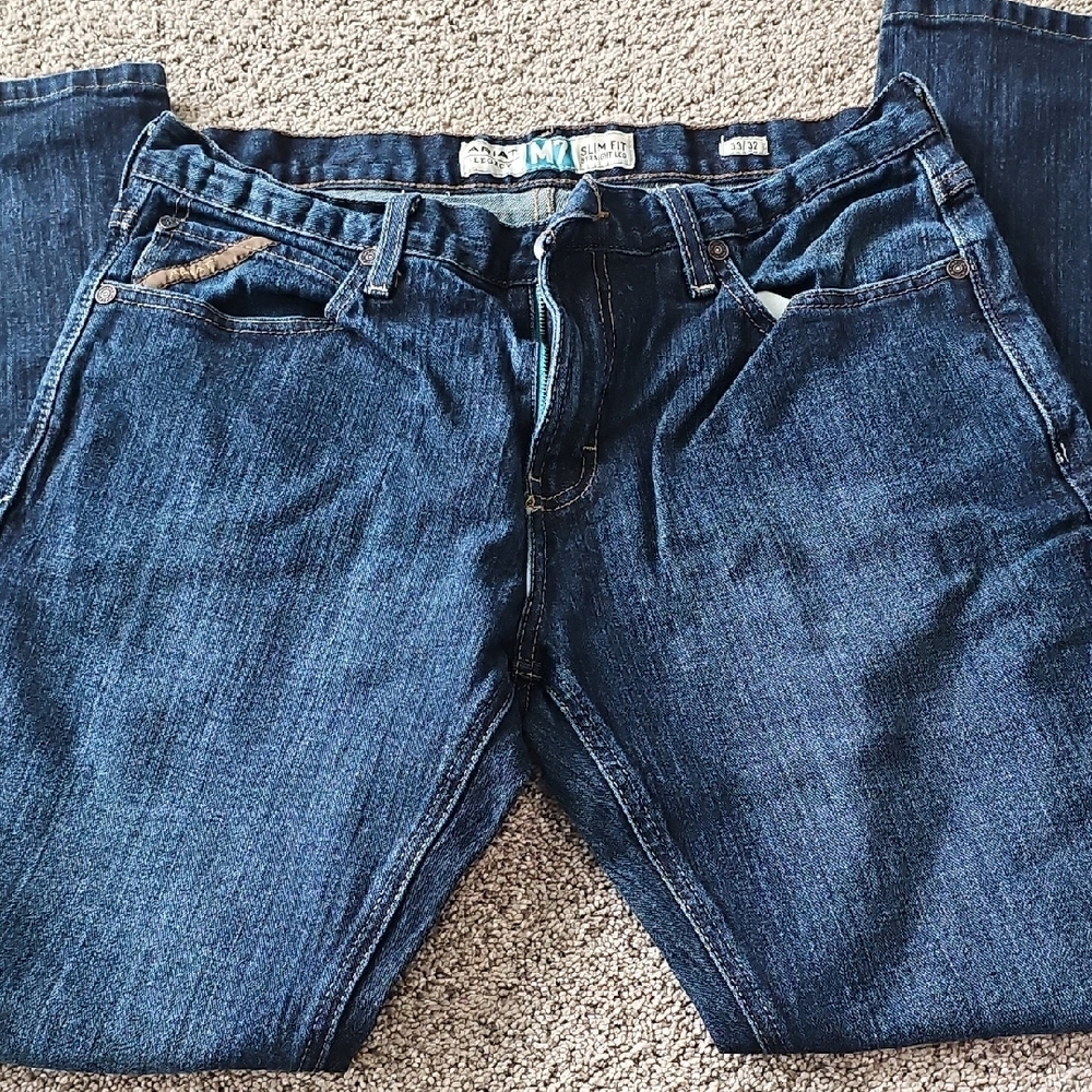Ariat Men's Dark Blue Straight Jeans - Picture 8 of 8